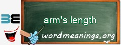 WordMeaning blackboard for arm's length